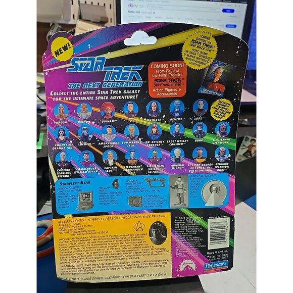 Star Trek The Next Generation Ambassador Spock Action Figure Playmates 1993 - Picture 2 of 6